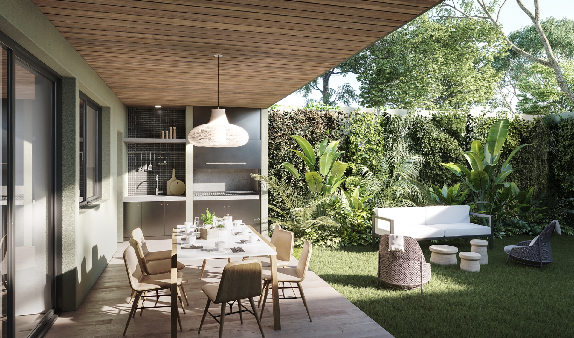 Galería de una casa proyectada por Laguzzi
