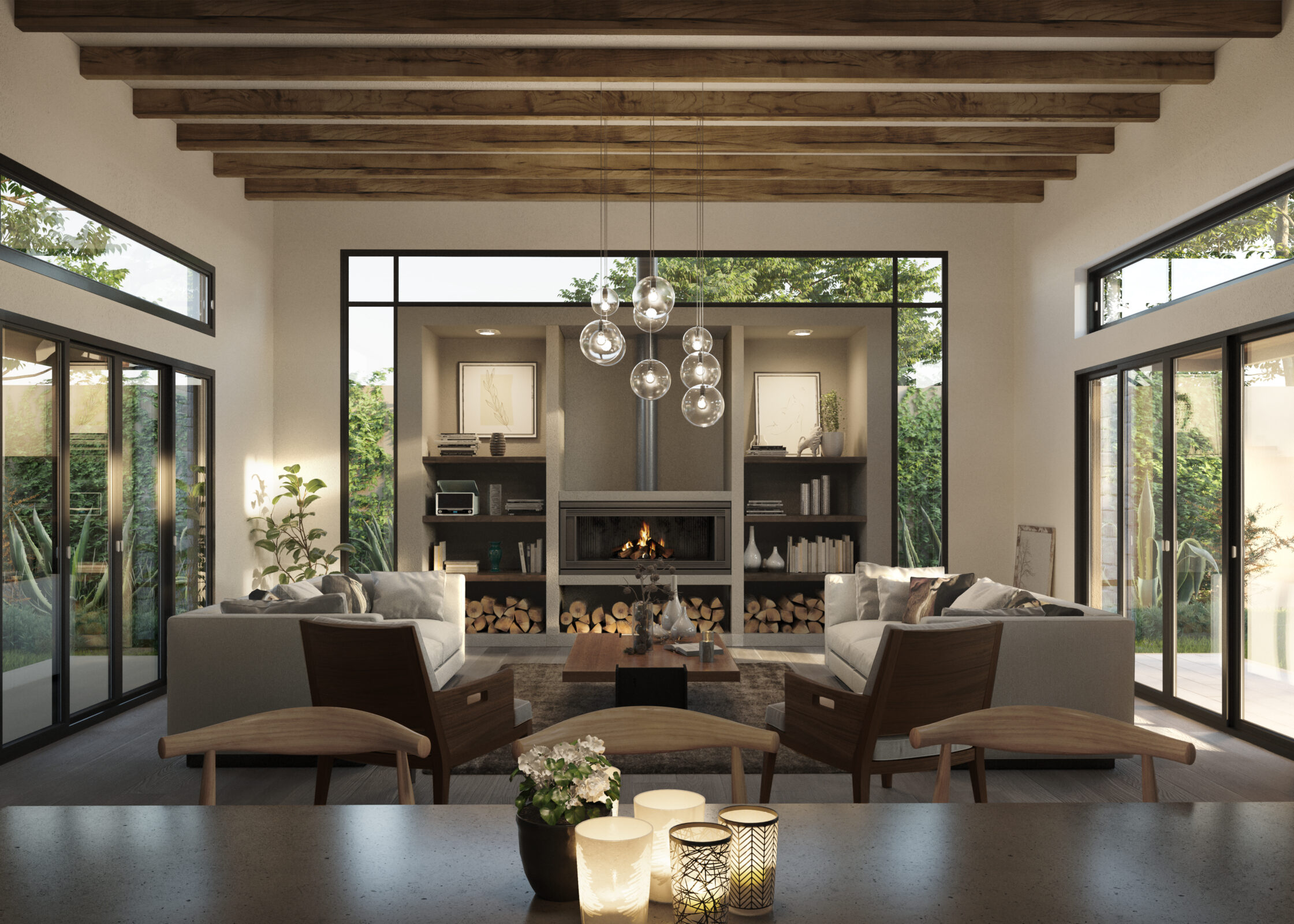 Interior de una casa construida por Laguzzi